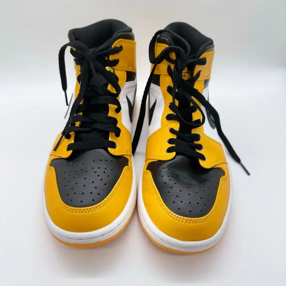 Jordan Sz 9 Men Air Jordan 1 Mid Yellow Toe Taxi (554724-701)